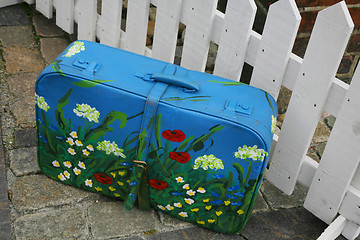 Image showing Decorated suitcase