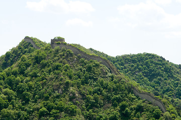 Image showing Great Wall Mutianyu Hillside Outside Beijing China