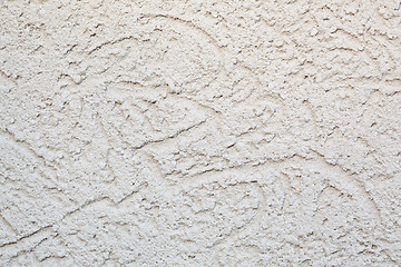 Image showing Full Frame Rough Beige Stucco Wall Close-Up