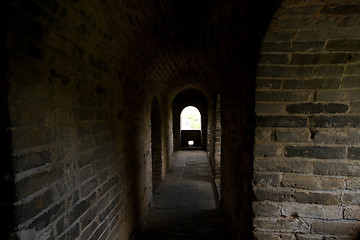 Image showing Inside Guardhouse Great Wall, Near Beijing, China