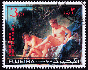 Image showing Fujeira Stamp Painting Francois Boucher, Diana Leaving her Bath.