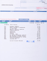 Image showing Medical Bill CT Scan Marked 