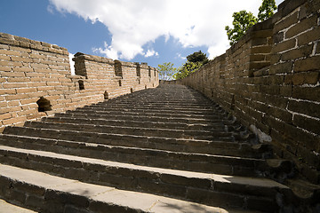 Image showing Restored Steps Mutianyu Great Wall, Beijing, China