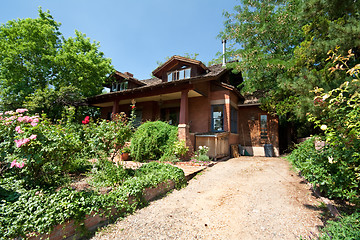 Image showing Single Family Home with Garden in Santa Fe, New Mexico, USA