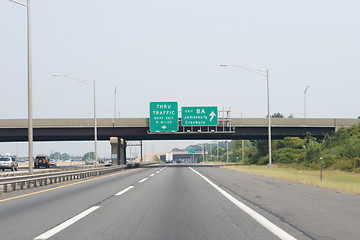 Image showing Exit 8A New Jersey Turnpike I-95 Road Sign Arrow