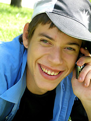 Image showing Teenager using a cellular phone