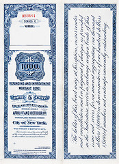 Image showing $1000 One Thousand Dollar Railroad Bond on White 1900