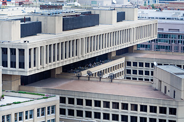 Image showing J Edgar Hoover FBI Building Above Washington DC