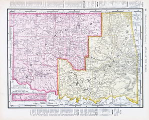 Image showing Antique Vintage Map Oklahoma Indian Territory, USA