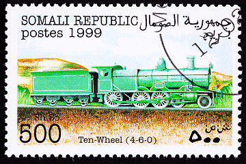 Image showing Somali Train Postage Stamp Old Railroad Steam Engine Locomotive