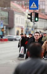 Image showing Man in the crowd