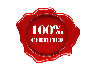 Image showing wax seal certified