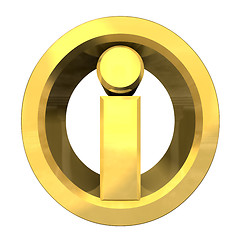Image showing info symbol in gold (3d) 
