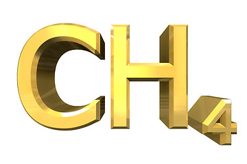 Image showing 3d chemistry formulas in Gold of Methane 