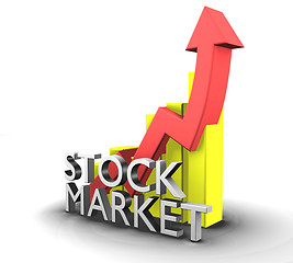 Image showing Statistics graphic with sales stock market 