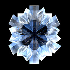 Image showing snow flake symbols (3D) 