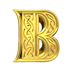 Image showing 3d illustration of Celtic alphabet letter B