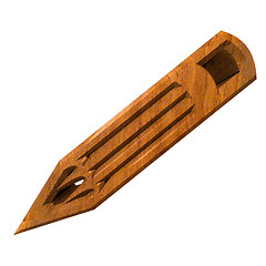 Image showing Pencil in wood - 3d 