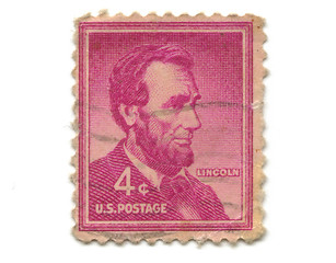 Image showing old postage stamp from USA 4 cent 