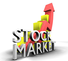 Image showing Statistics graphic with sales stock market 