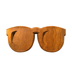 Image showing 3d glasses in wood 