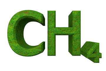 Image showing 3d chemistry formulas in Grass of Methane 