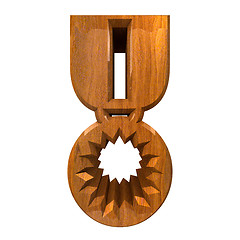 Image showing 3d wood medal 