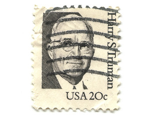 Image showing old postage stamp from USA 20 cent 