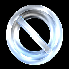 Image showing forbidden symbol in glass (3d) 