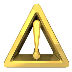 Image showing Hazard warning attention sign with exclamation mark symbol on a 