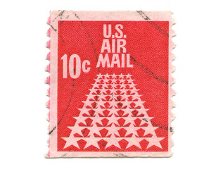 Image showing old postage stamp from USA 10 cent 