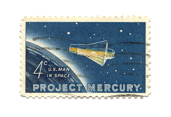 Image showing Old postage stamp from USA 4 cent 1962 