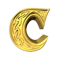 Image showing 3d  illustration of Celtic alphabet letter B 