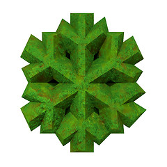 Image showing 3D made - Snowflake in grass