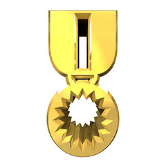 Image showing 3d gold medal 