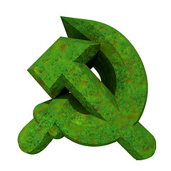 Image showing 3d made hammer and sickle symbol 