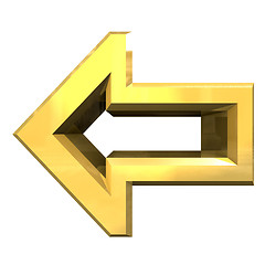 Image showing arrow symbol in gold - 3D 