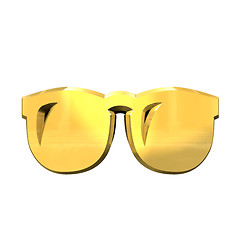 Image showing 3d glasses in gold 