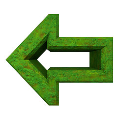 Image showing arrow symbol in grass - 3D 
