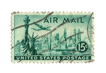 Image showing Old postage stamp from USA 15 cents 