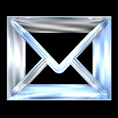 Image showing envelope email symbol in glass (3d) 