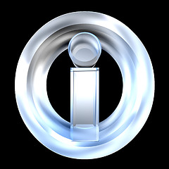 Image showing info symbol in glass (3d)