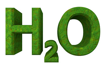 Image showing H2O - water chemical symbol 