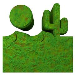 Image showing green illustration of desert 