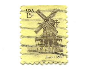 Image showing Old postage stamps from USA 15 cents 
