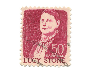 Image showing old postage stamps from USA - Lucy Stone 