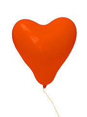 Image showing  red heart-like balloon