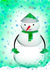 Image showing Cute Christmas snowman