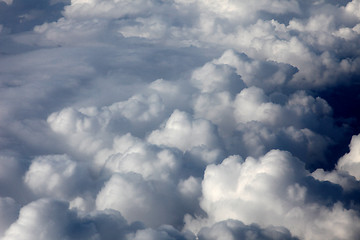 Image showing Photo of clouds from plane