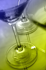 Image showing Martini glasses and reflections